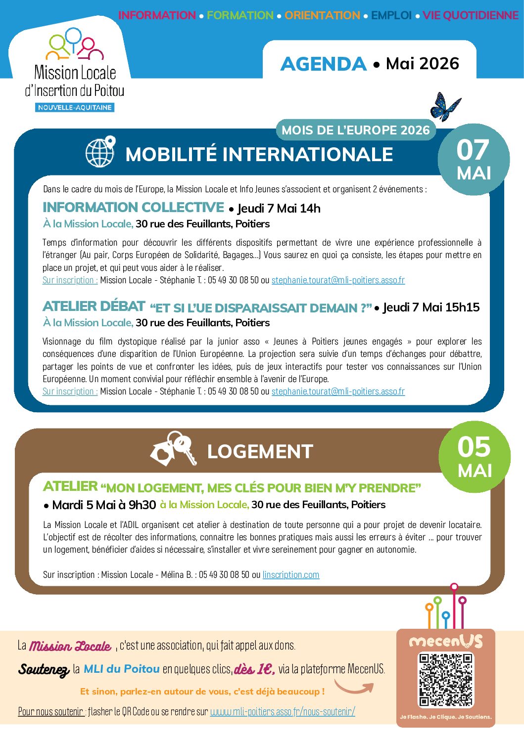 Agenda du mois de mai – MLIP