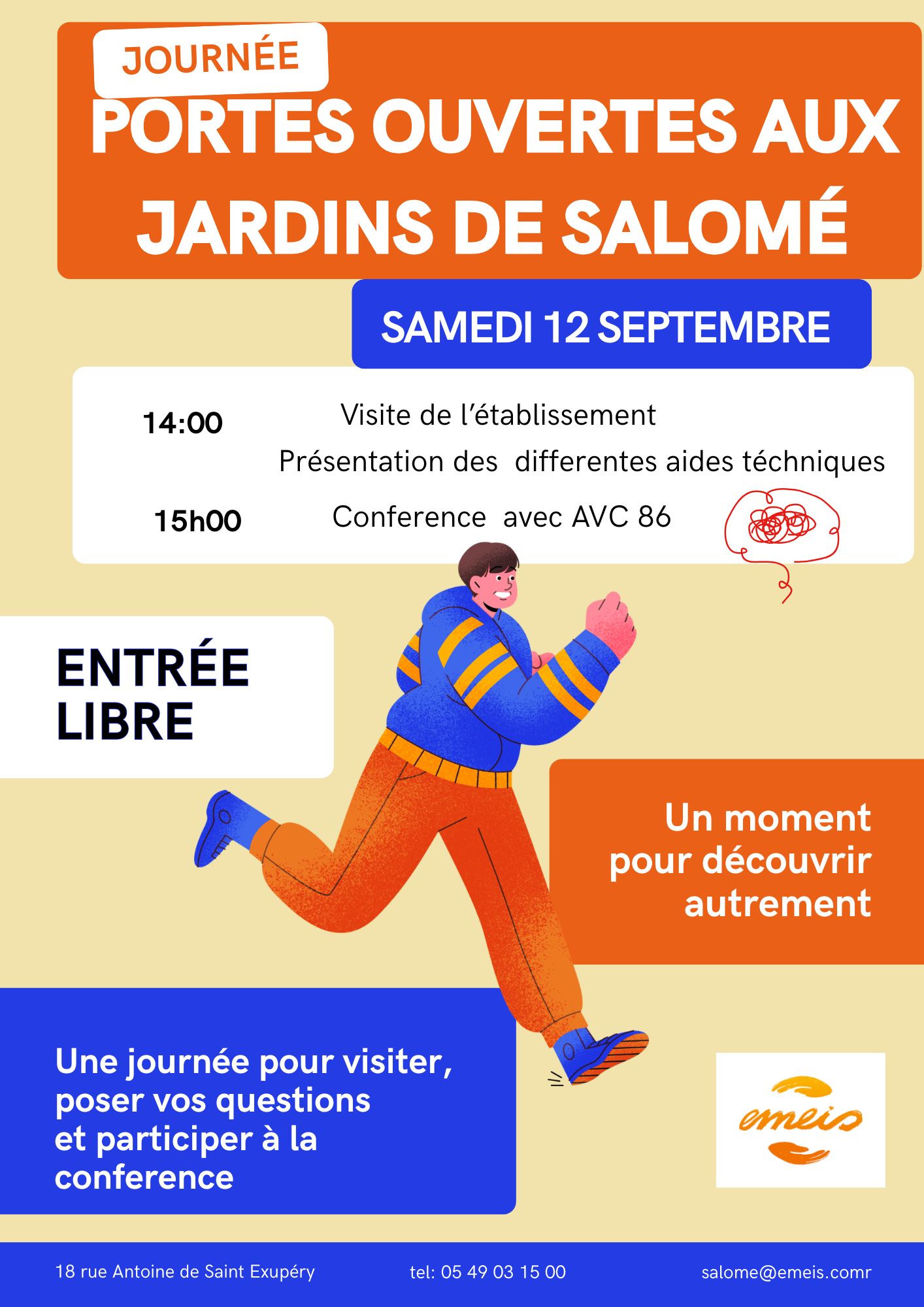 Affichage : Journée portes ouvertes Jardins de Salomé, samedi 12 septembre. Visite et conférence gratuites à 14h et 15h.